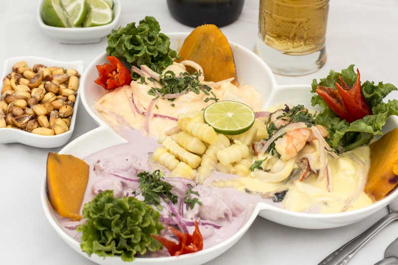 three types of ceviche healthy dishes