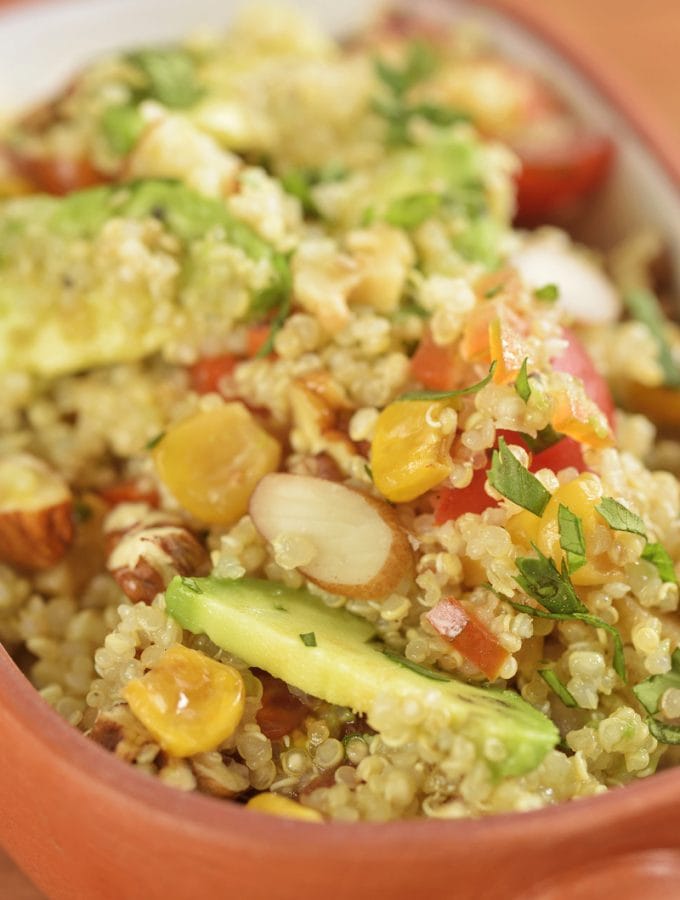 Peruvian quinoa salad with avocado