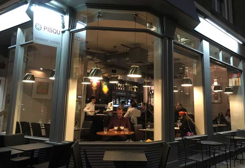 Pisqu London restaurant street view