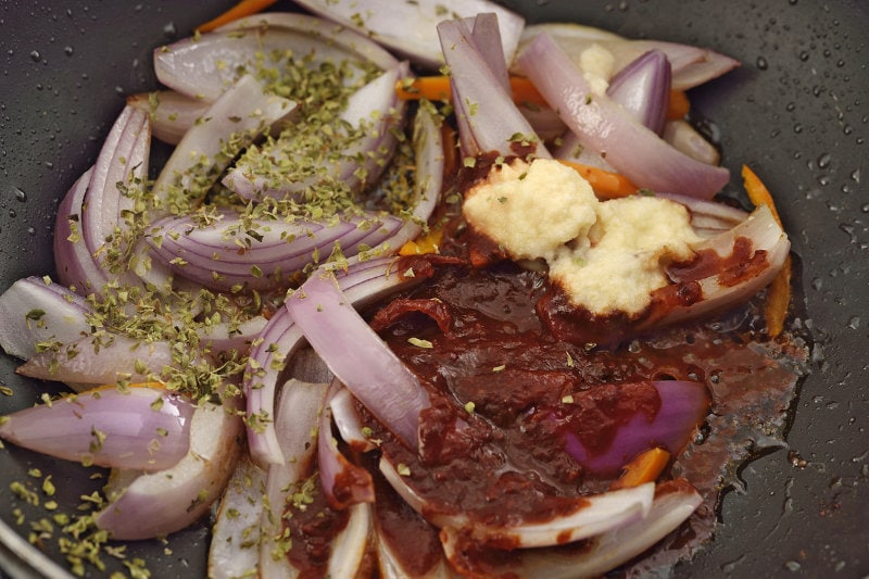 onions oil chili pepper ingredients for Peruvian fish escabeche sauce