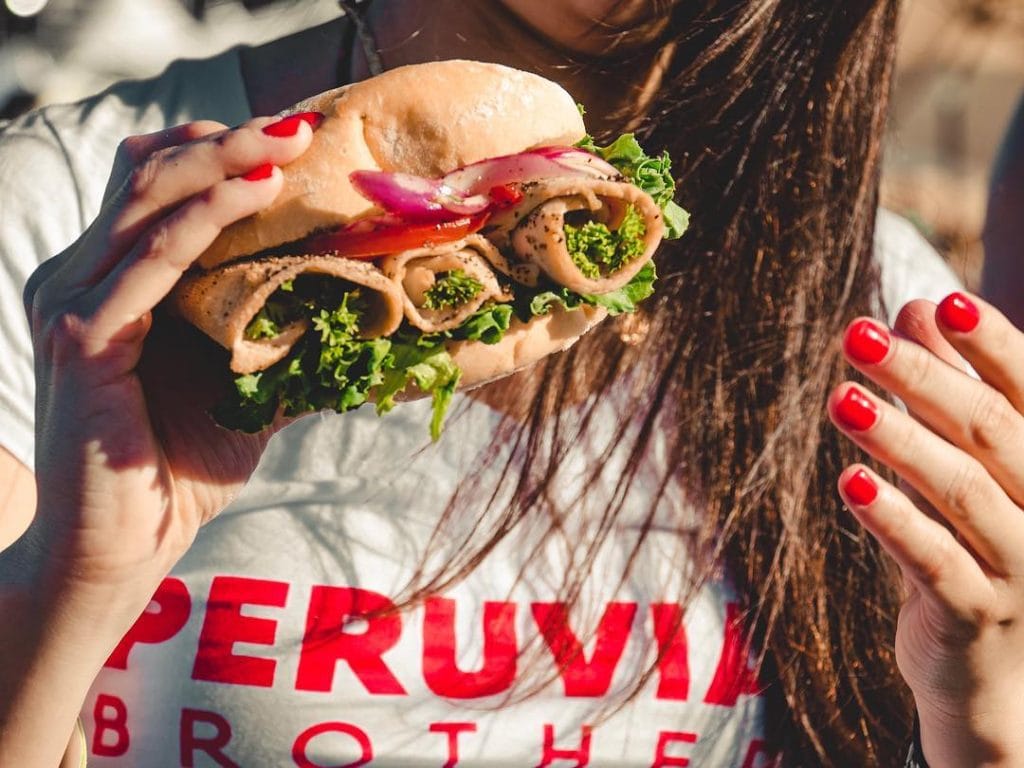 Peruvian Brothers street food sandwich