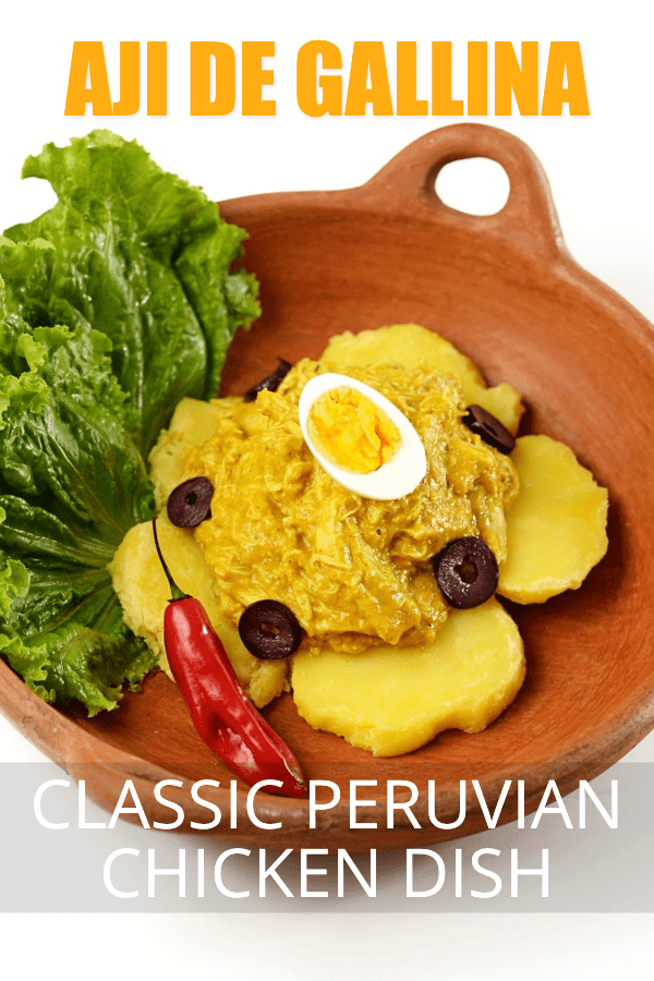 Aji de Gallina classic Peruvian food chicken recipe with creamy sauce