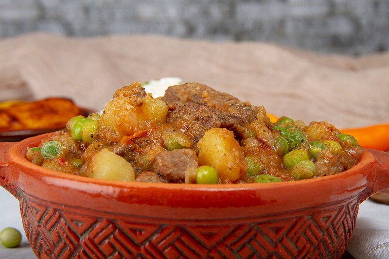 delicious peruvian beef stew with cilantro