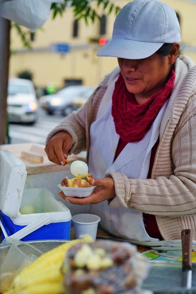 Street food favorite Papa con Huevo