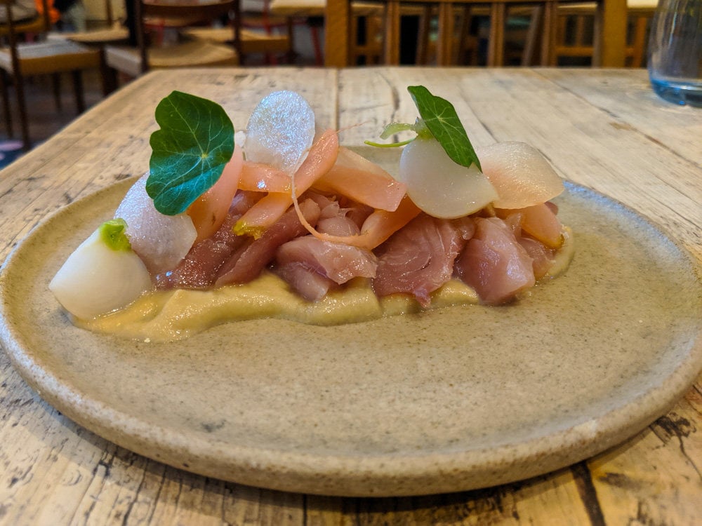 Japanese yellowtail Hamachi Ceviche  in Pachamama East, London