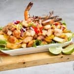 peruvian jalea on plate side view