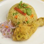 arroz con pollo peruvian dish