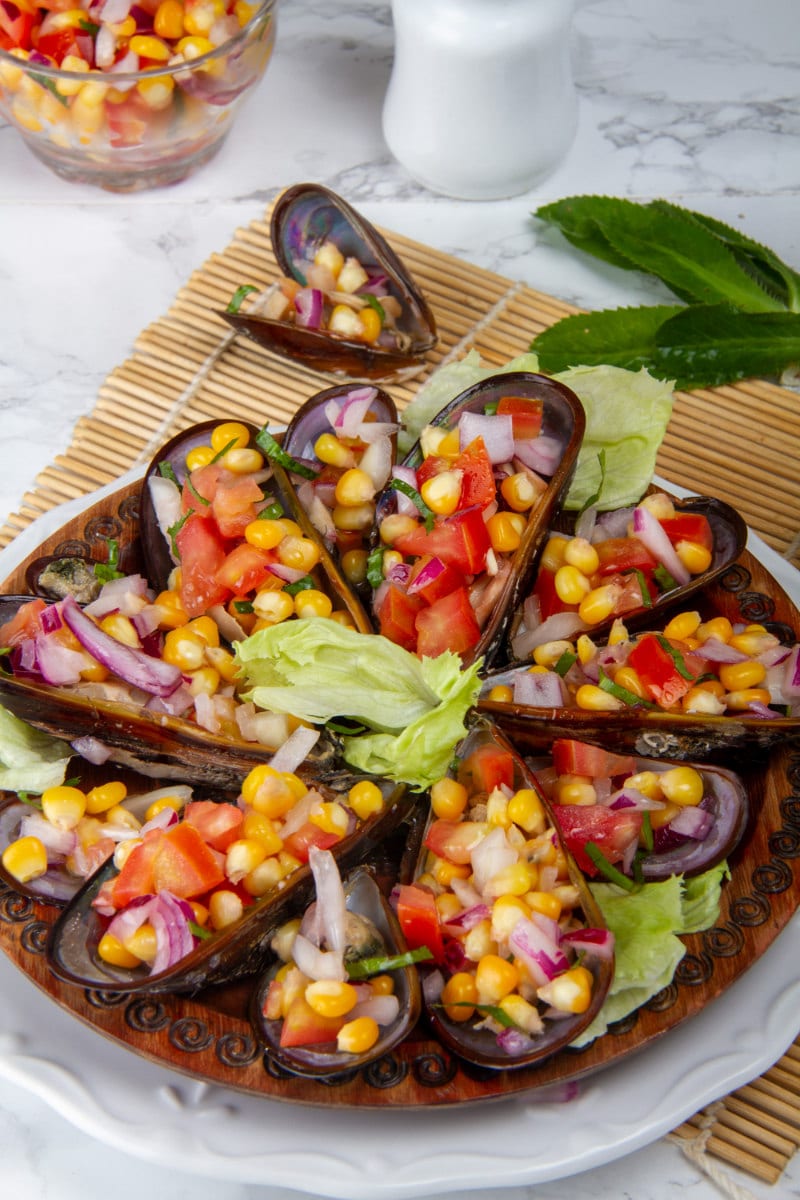 choros chalaca peru mussels dish