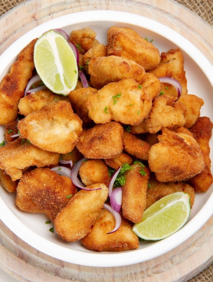 Bowl Of Peruvian Chicharron De Pollo