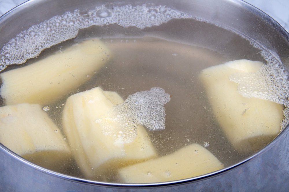 Cassava In Boiling Water