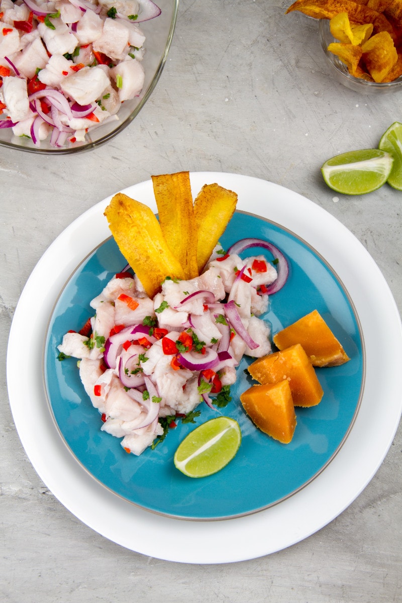 Ceviche Limes Sweet Potato Onion