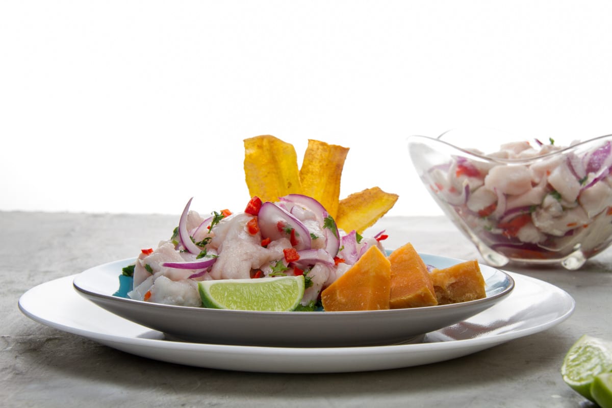 Ceviche - Raw Fish Dish in lime juice or lemon juice