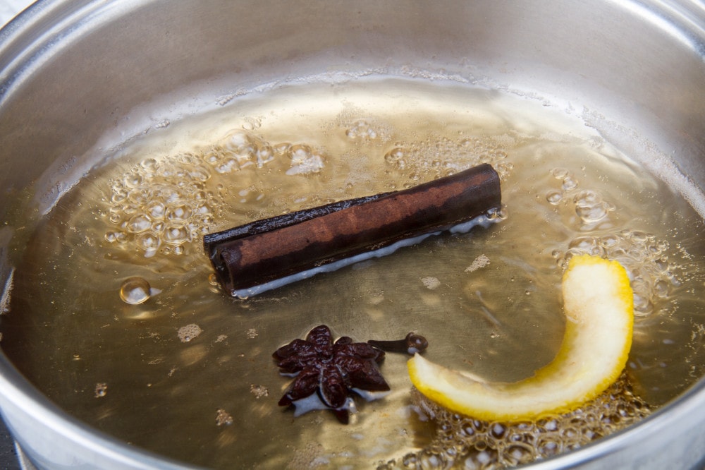 Step 2 Cook Cinammon Cloves Star Anise On Low Heat