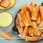 Yuca Fried Sticks With Avocado Sauce