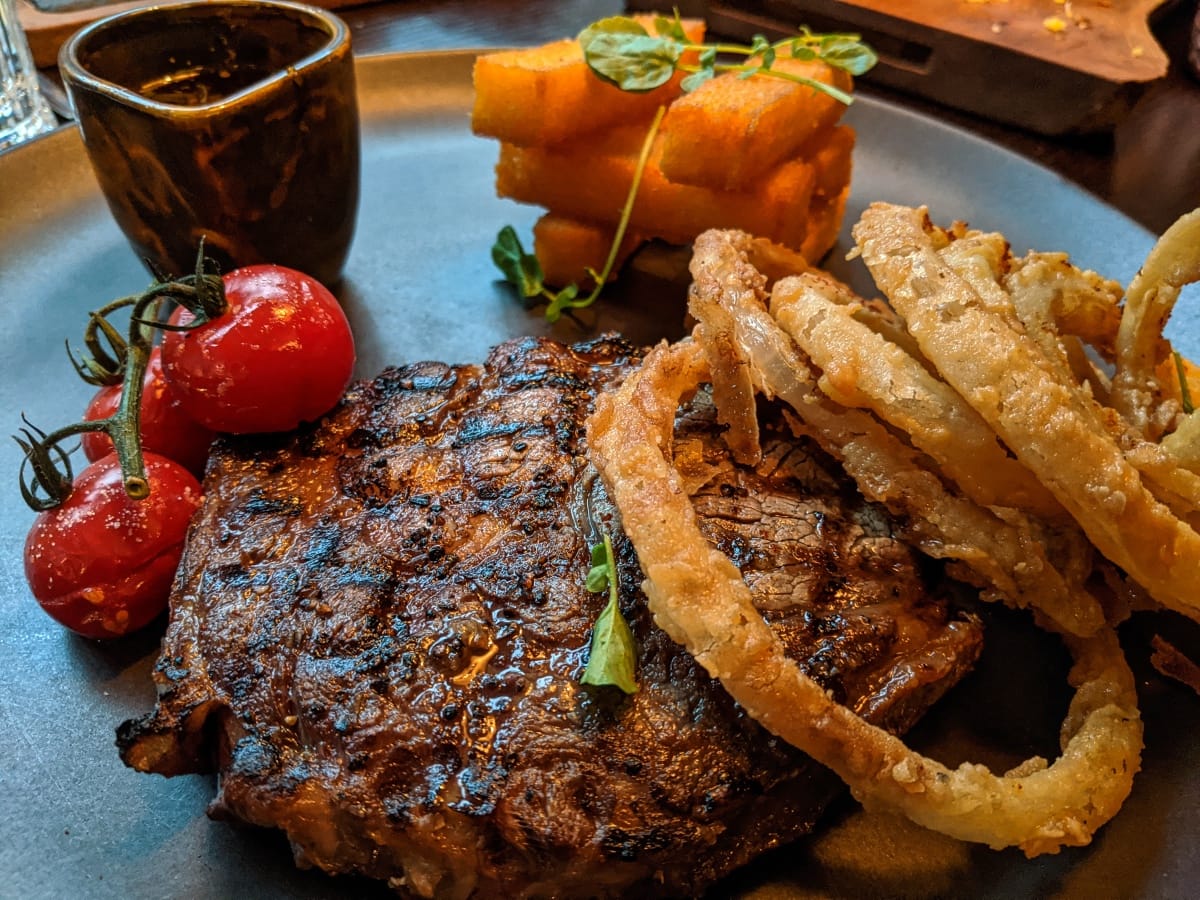 Dry Aged Rib Eye With Chimichurri Peruano