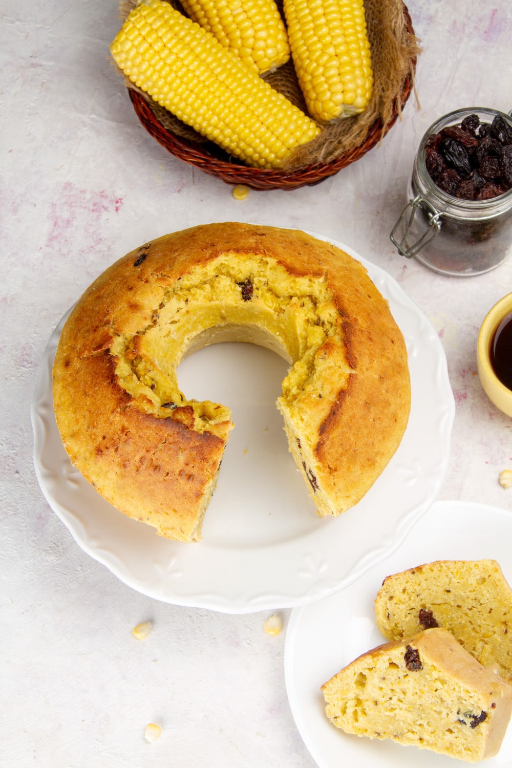 Peruvian Pastel De Choclo On Table With Coffee