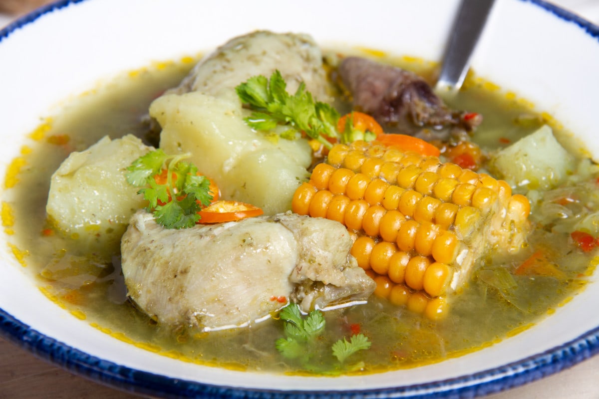 How To Make Aguadito De Pollo Green Soup