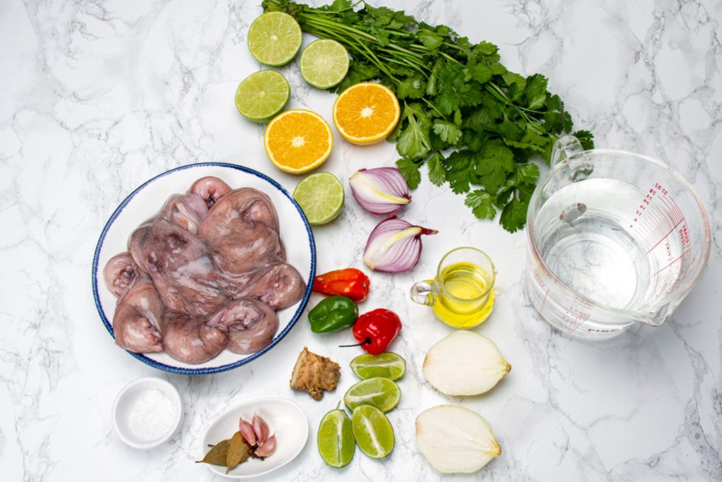 ceviche de pulpo ingredients