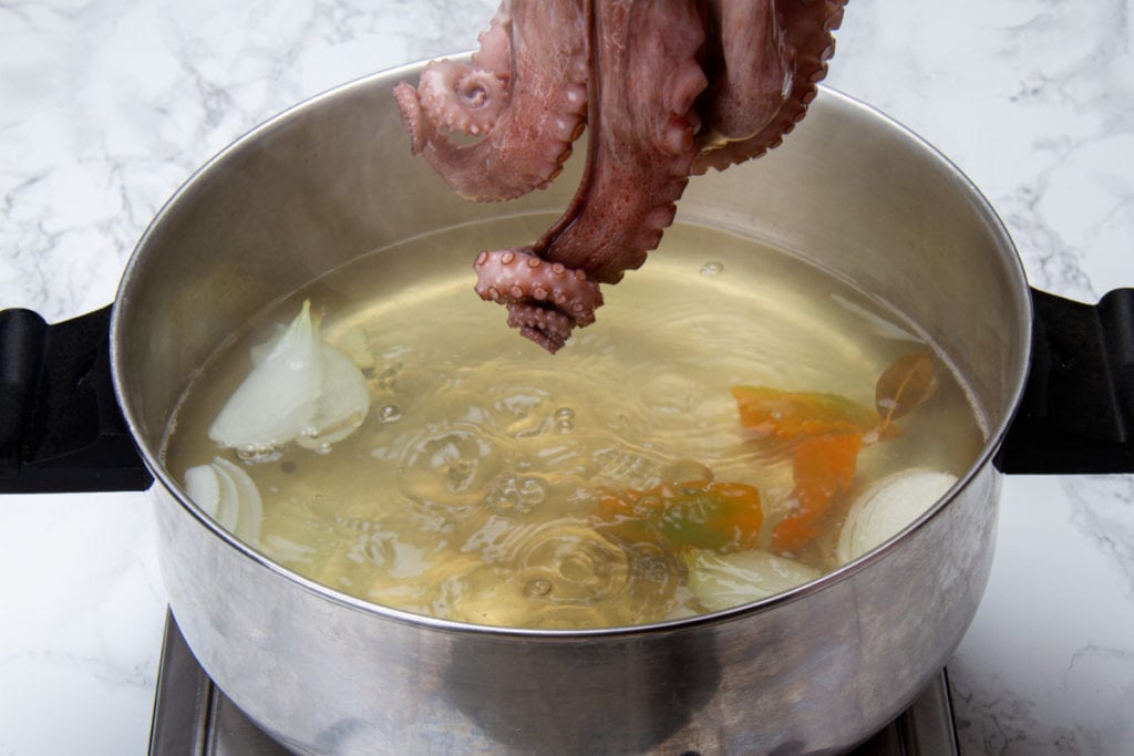 step 4 boil octopus