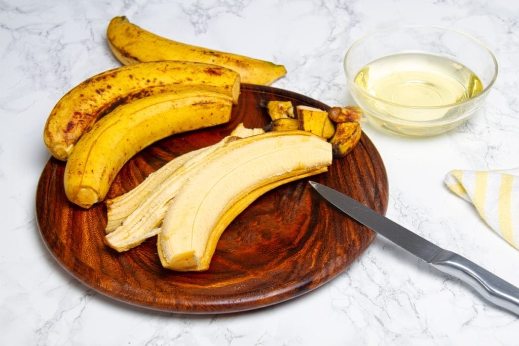 step 1 peel plantains