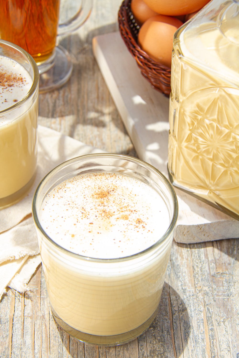 peruvian eggnog punch glass