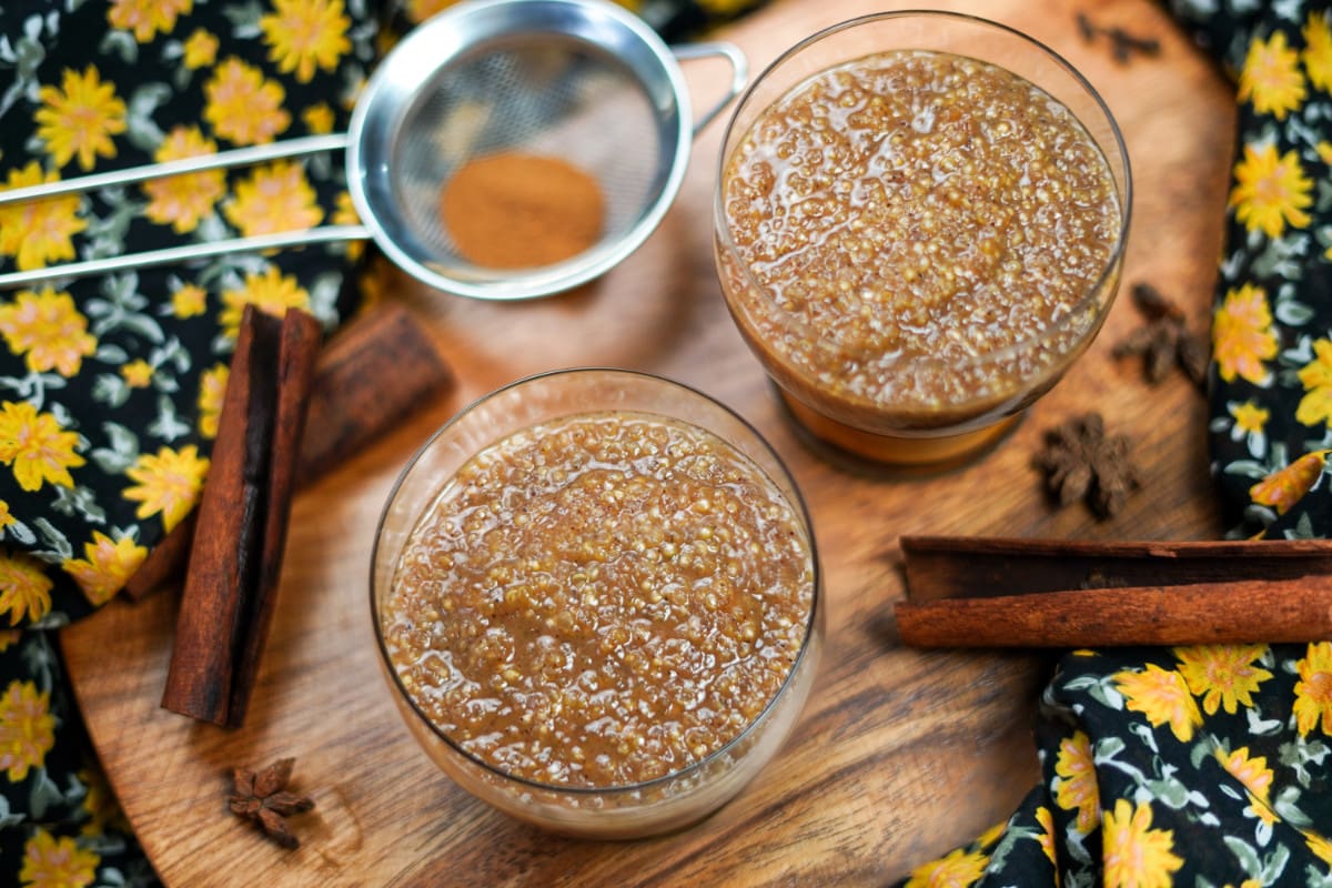 peruvian dessert quinoa con leche pudding