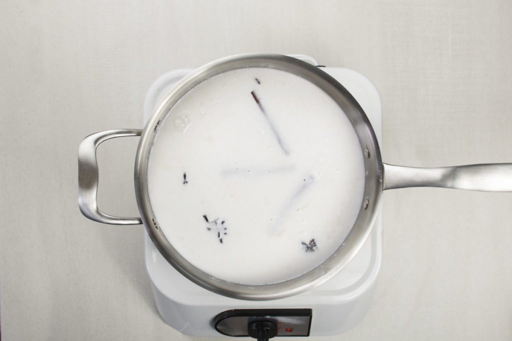 step 3 simmer coconut milk with spices