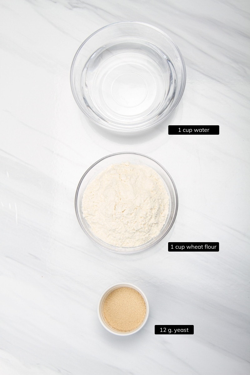 ingredients preferment paneton bread