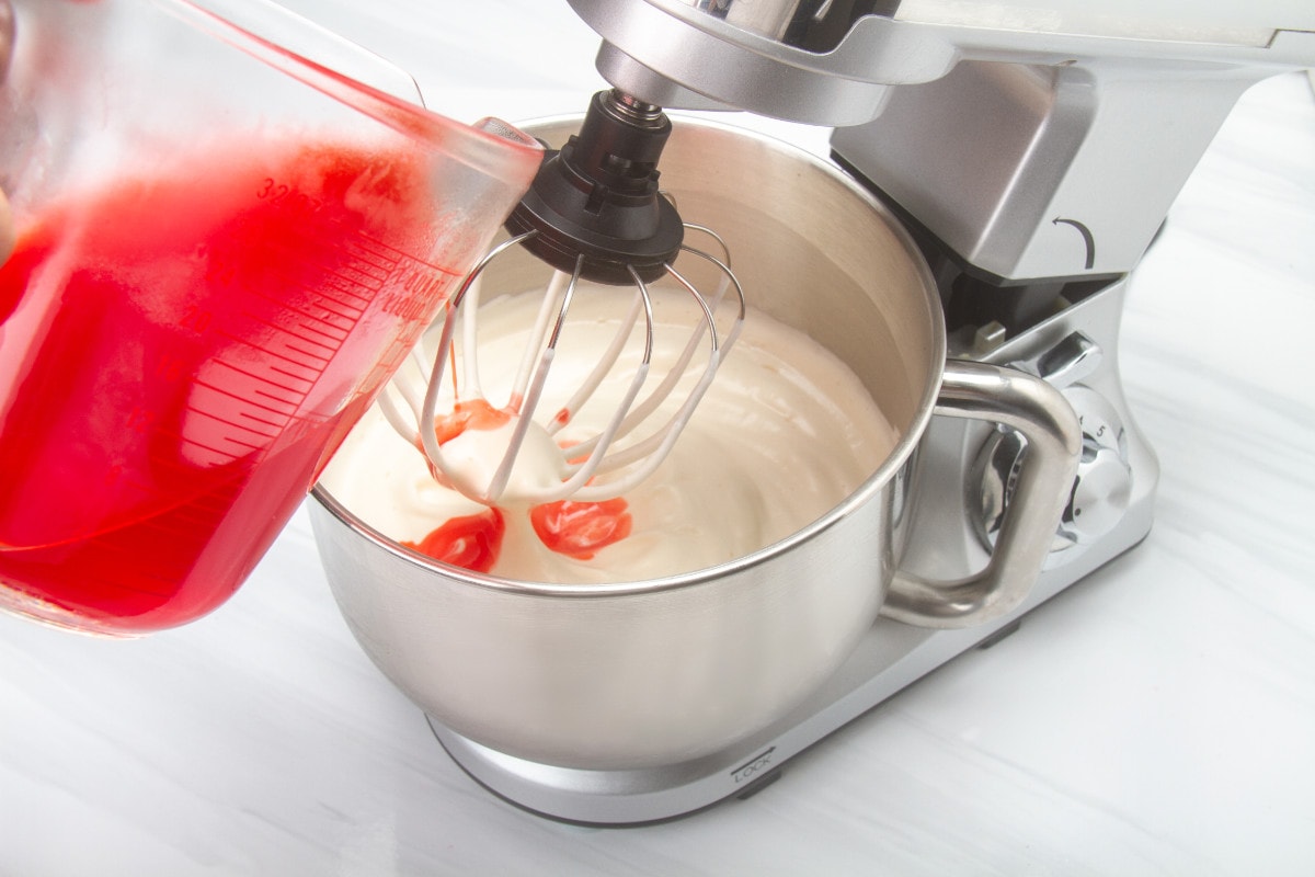 step 12 add jelly to electric mixer