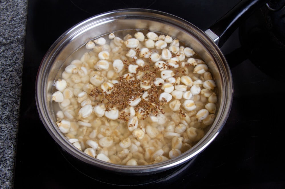 step 1 add cups choclo corn to pot