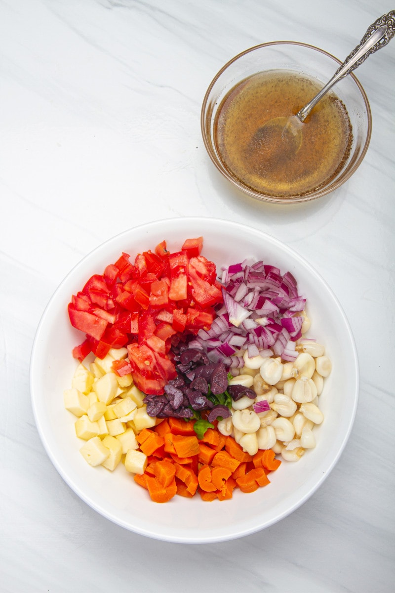 step 6 add dressing to serving bowl