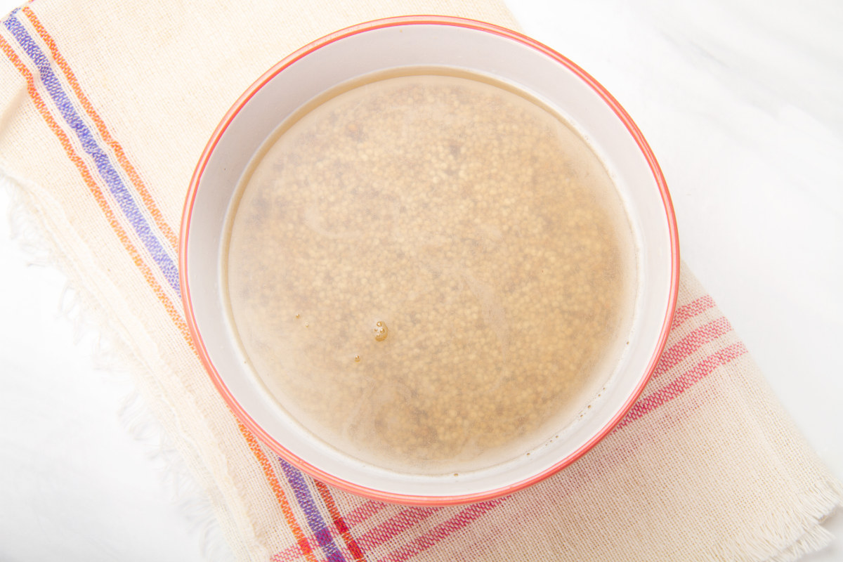 step 1 strain and soak uncooked quinoa
