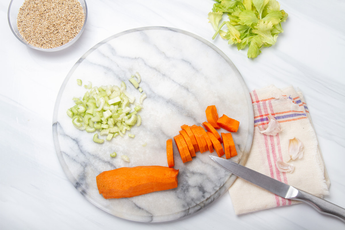 step 3 chop carrots
