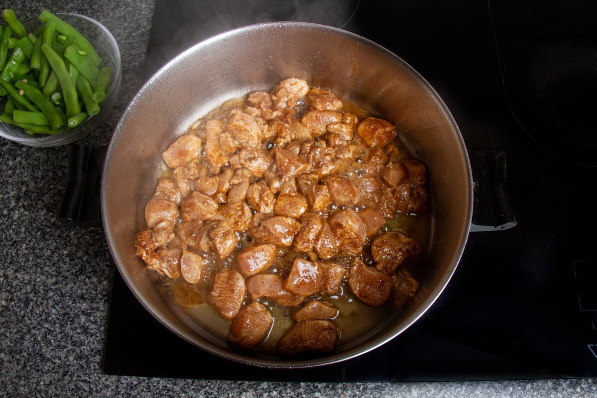 step 6 fry chicken pieces