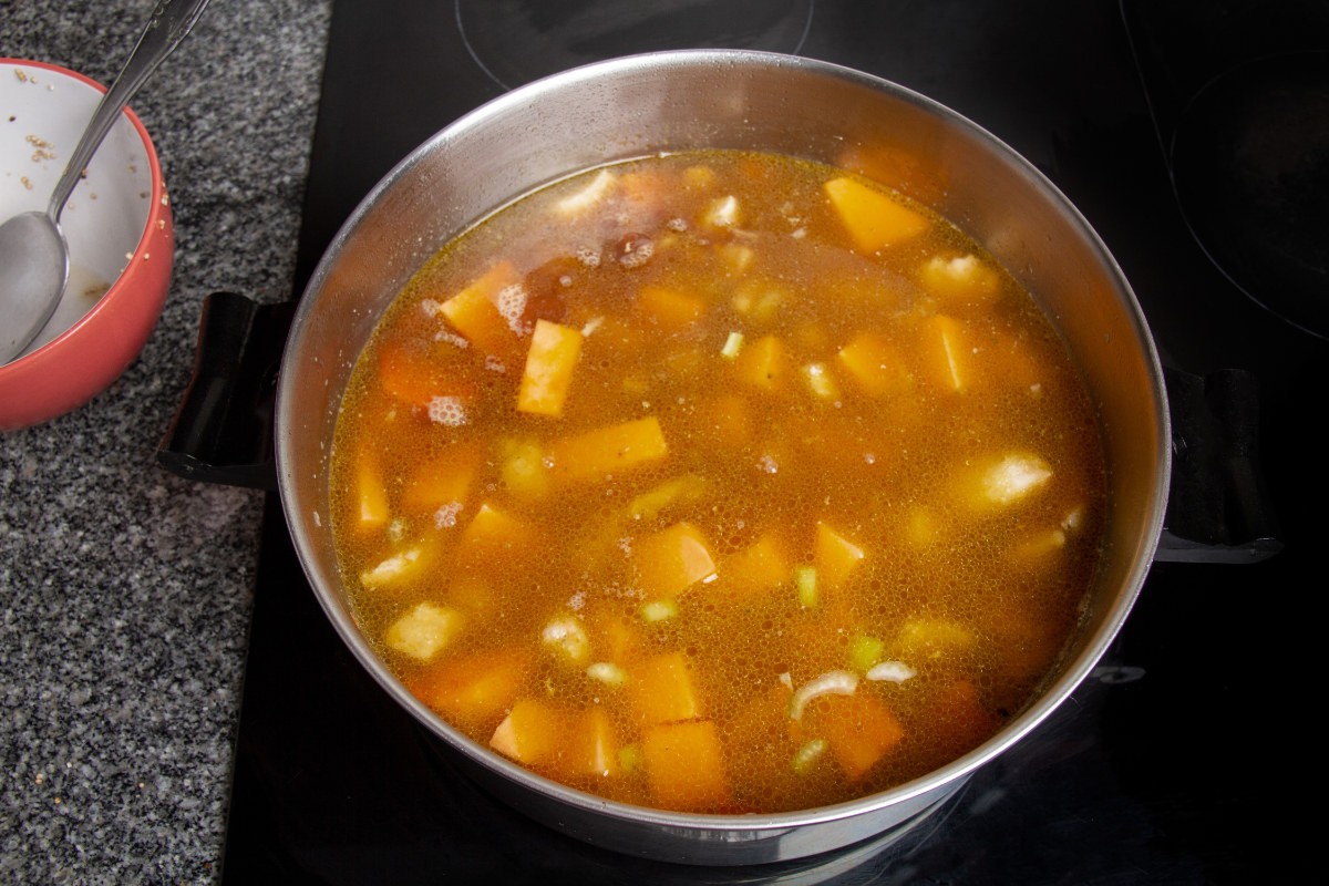 step 8 add drained quinoa to soup