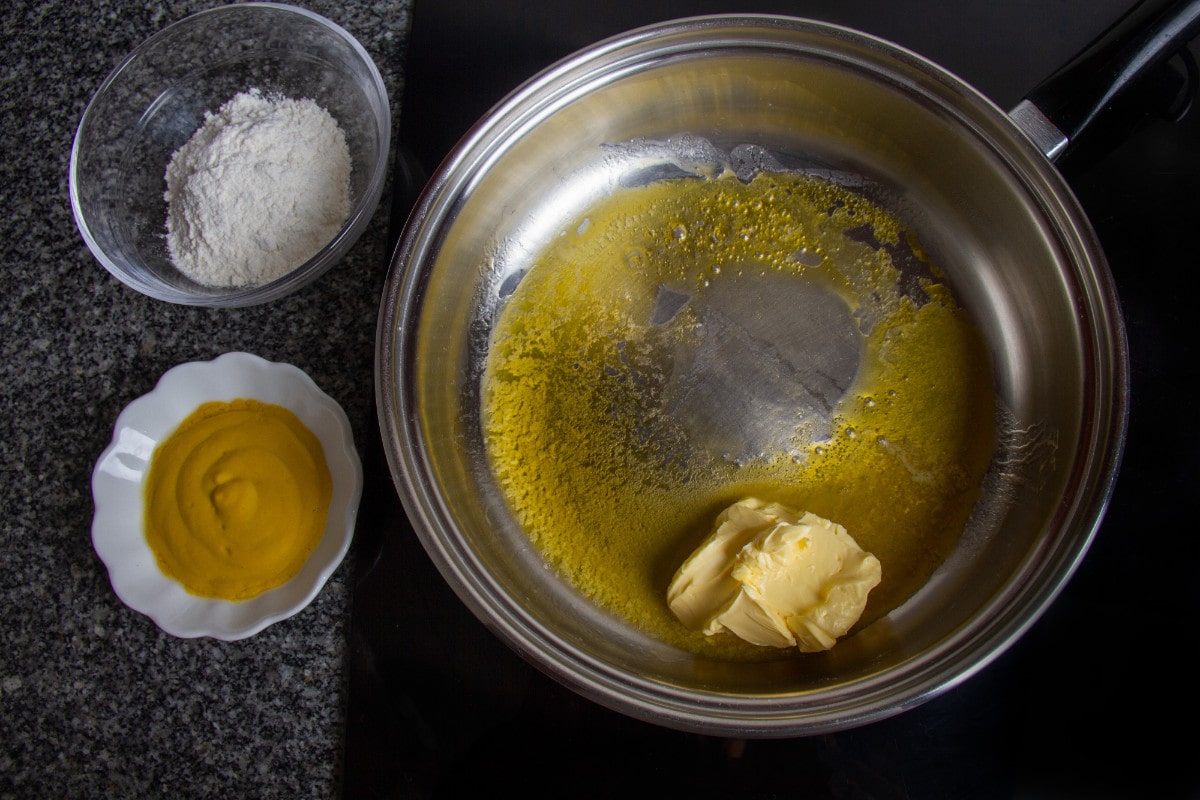 step 5 melt the butter in a pan