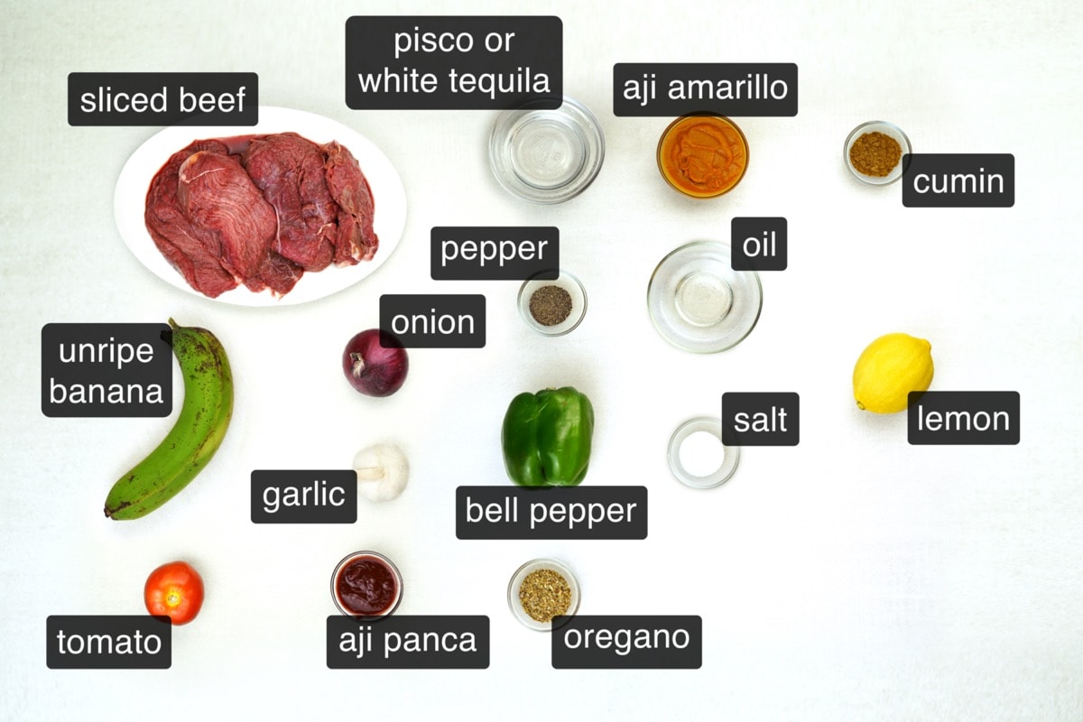 ingredients to make seco de chabelo
