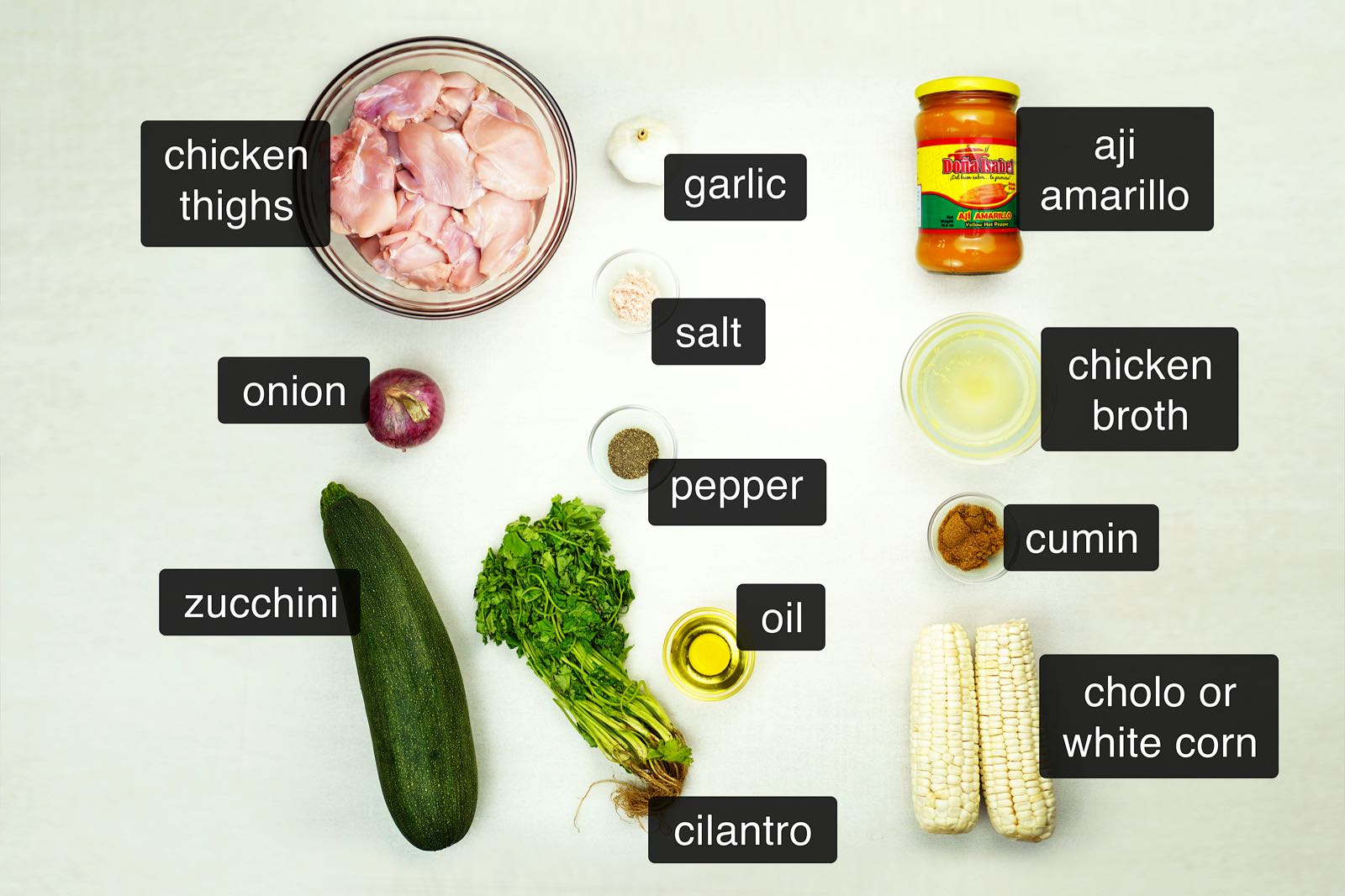 peruvian chicken and corn stew ingredients