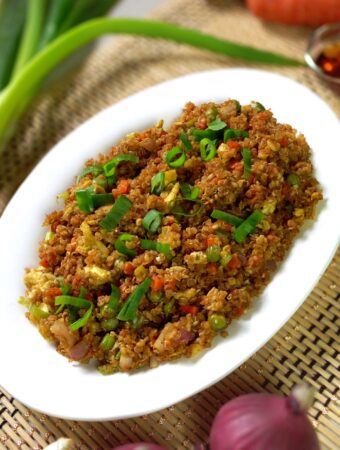 Fried quinoa rice nutty alternative to rice