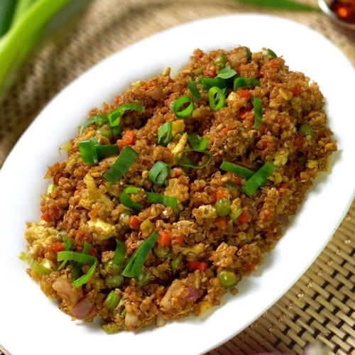 Fried quinoa rice nutty alternative to rice