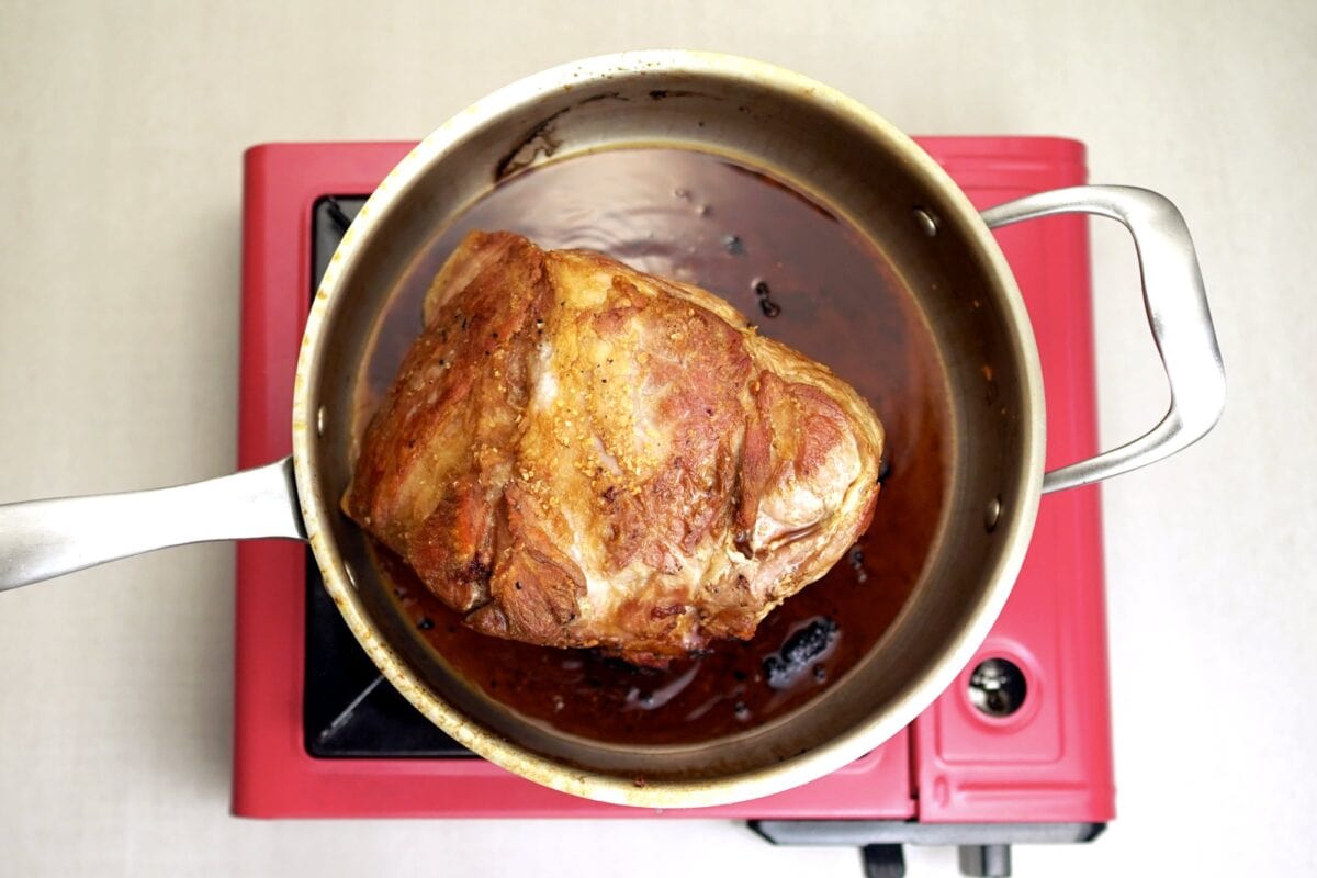 jamon del pais step 2 sear pork